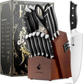 Premium Knife Set with Block - Kitchen Knife Set German High