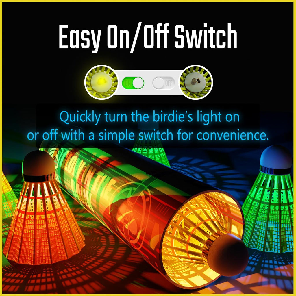 Glow in the Dark Badminton Shuttlecocks 