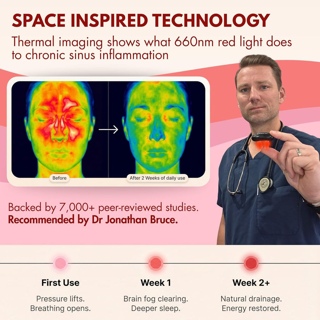 Original  Red Light Therapy for Nose – LED Nasal Device for Dry Nose & Sinus Comfort