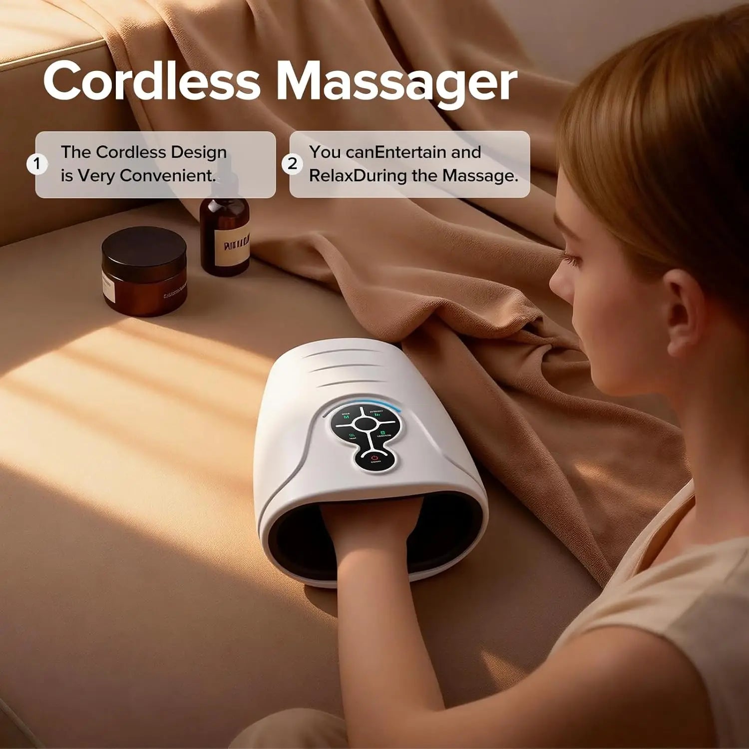 Hand Massager, a Mother'S Day Gift or Birthday Gift for Mom, Hand Massager with Heating and Pressure Functions, Wireless and Cord-Free Hand Massager, Suitable for Arthritis and Carpal Tunnel Syndrome