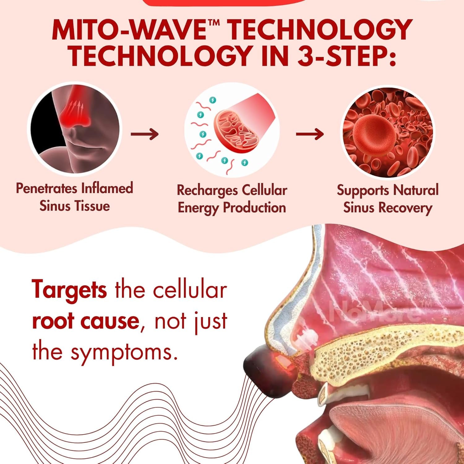 Original  Red Light Therapy for Nose – LED Nasal Device for Dry Nose & Sinus Comfort