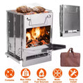 Stainless Steel Wood-Burning Stove Lightweight Compact Camping Stove Portable Folding Wood Stove for Outdoor Camping Hiking