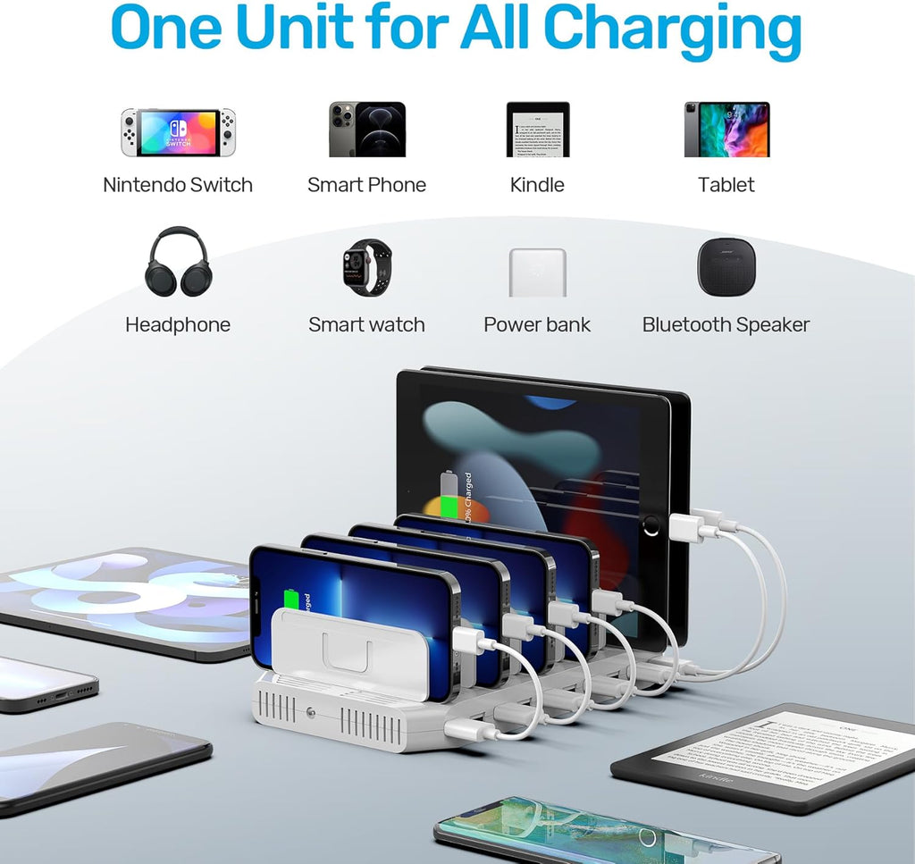 Multi Charging Station, 10-Port USB Charger for Multiple Device 