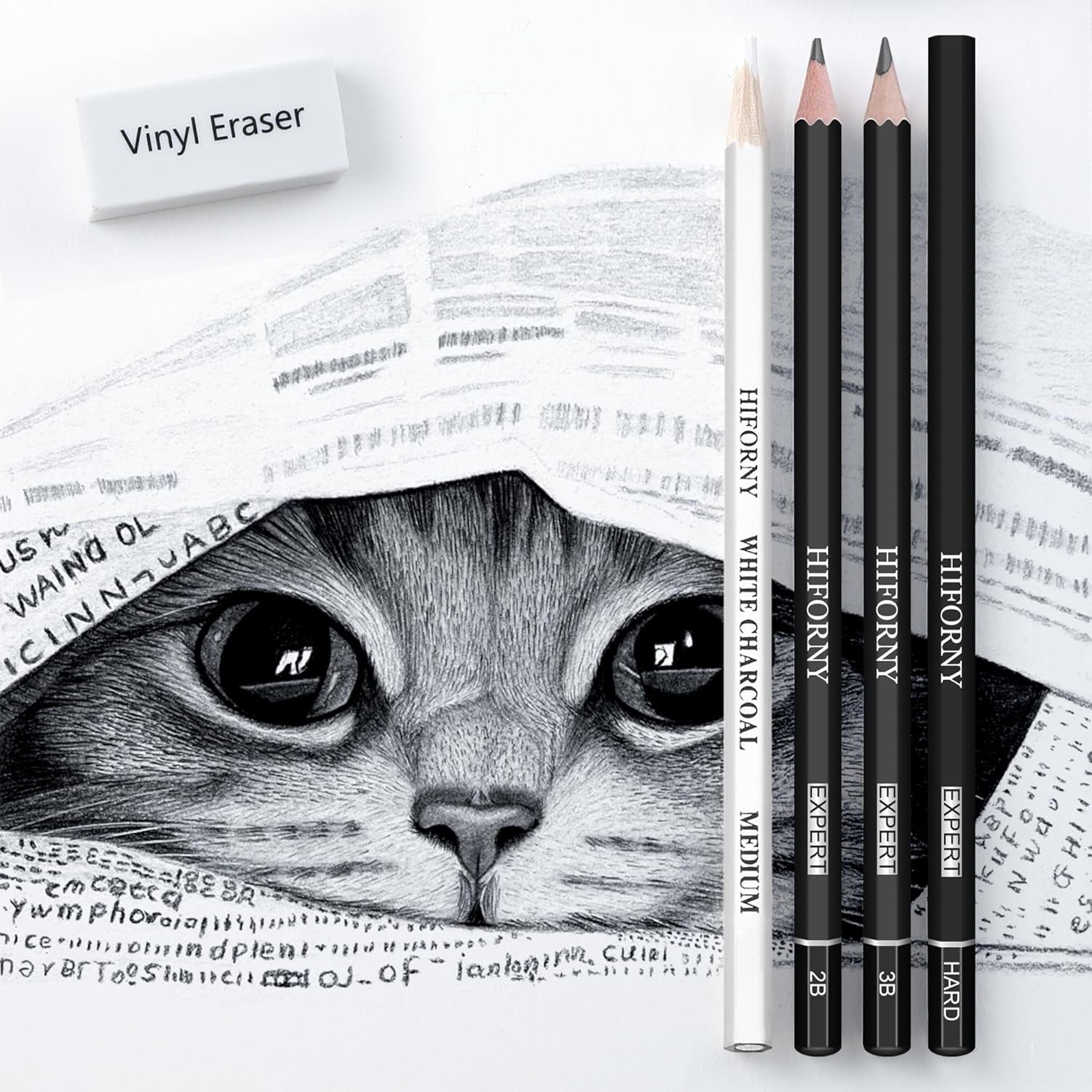 42 PCS Drawing Set, Sketching Kit with Graphite & Charcoal Pencils