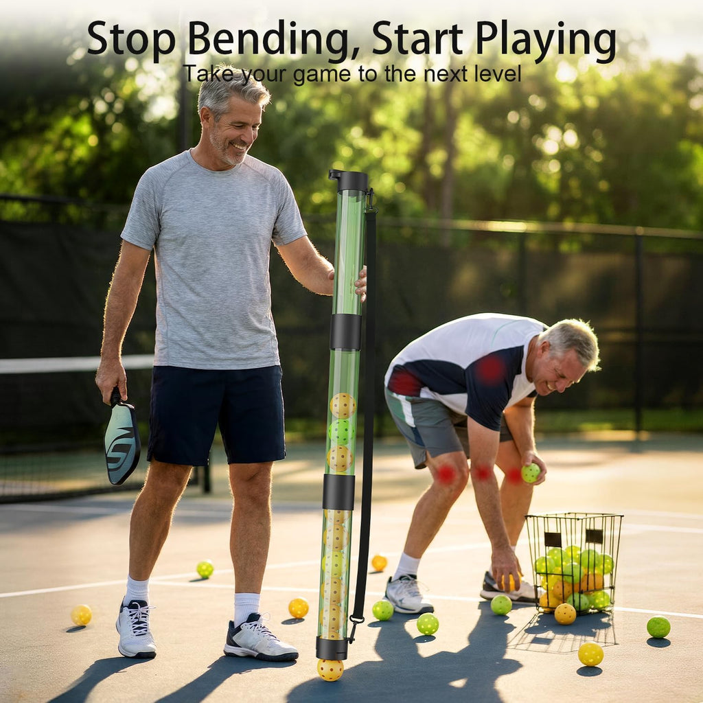 17 Balls Pickleball Ball Retriever & Ball Holder Storage with Strap
