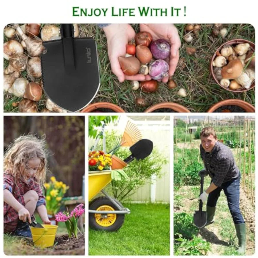 Camping Shovel, Shovel Folding, Portable, Multitool, Foldable Entrenching Tool, Collapsible Spade, for Backpacking, Trenching,