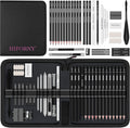 42 PCS Drawing Set, Sketching Kit with Graphite & Charcoal Pencils