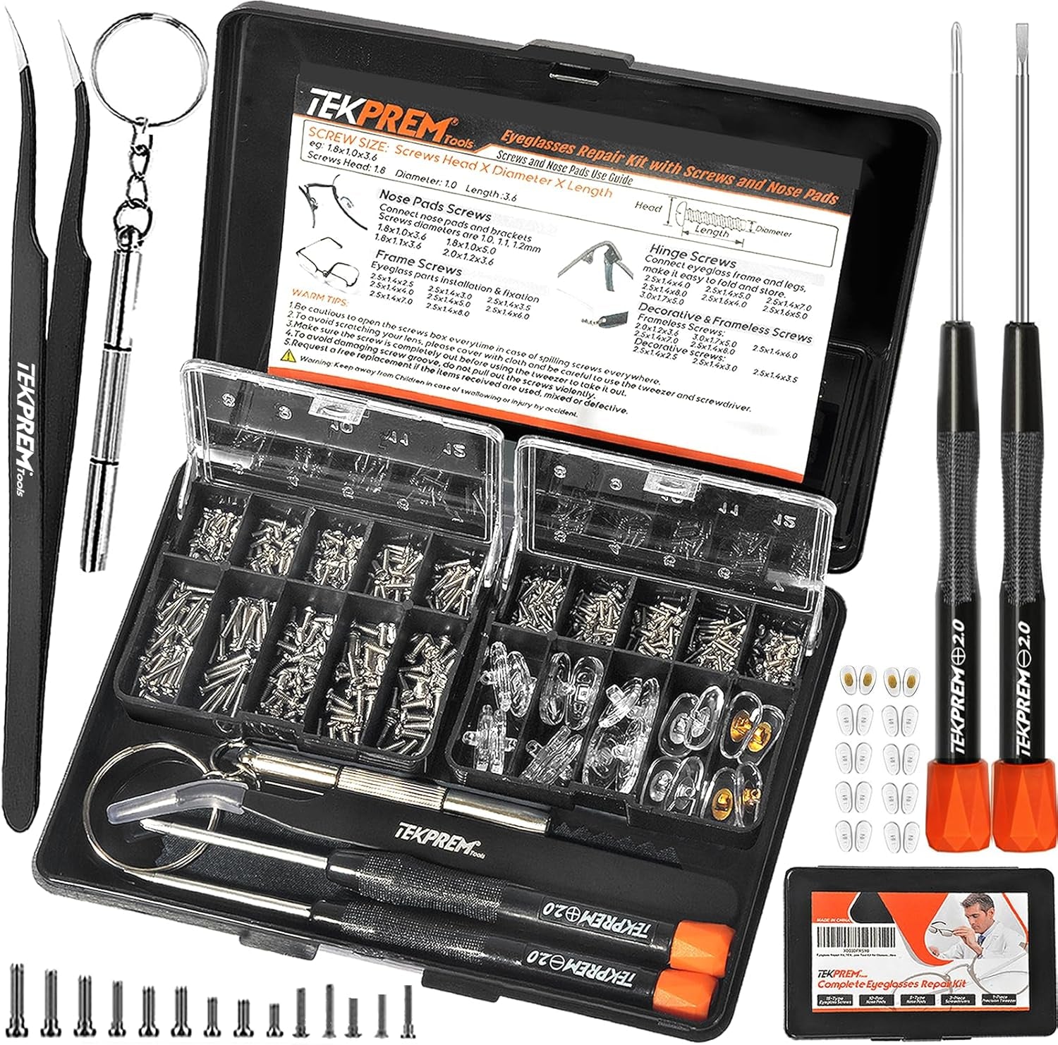 Magnetic Eyeglass Repair Tool Kit, Eye Glasses Repairing Screwdriver Set 
