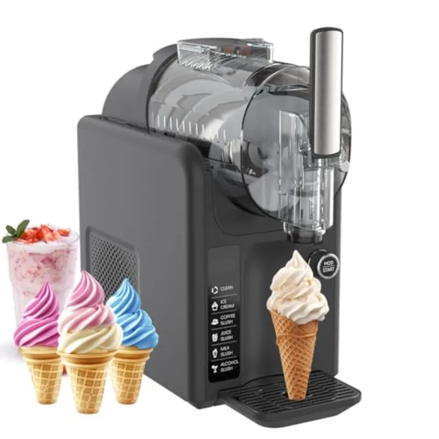 68 Oz 2-In-1 Soft Serve Ice Cream Slushie Machine for Home with 6 Pre-Set Modes No Ice Needed Frozen Drink Maker for Margarita