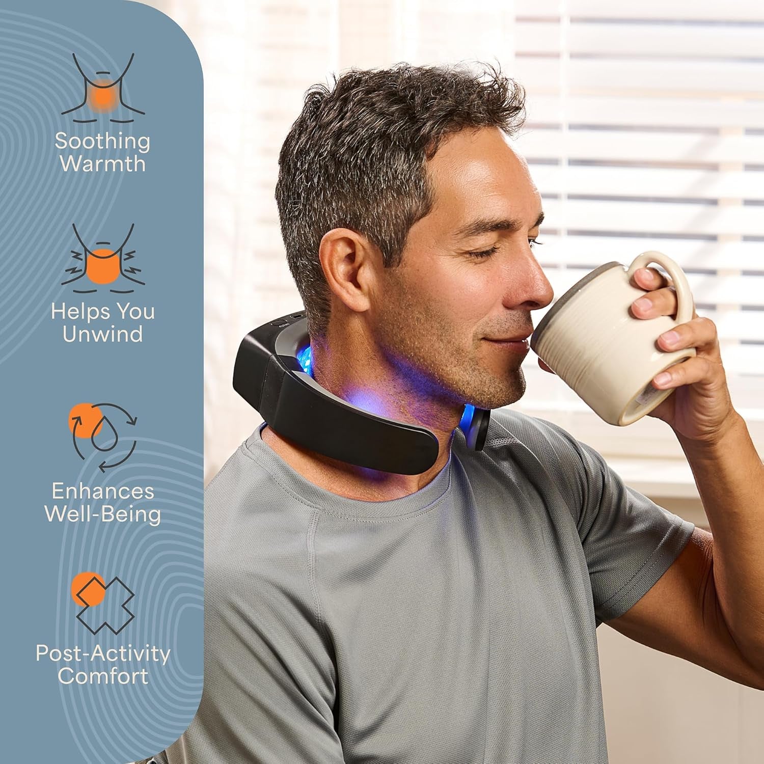– Neck Red Light Therapy Device – Luminova Infrared Red Light Therapy for Neck and Shoulder with 660Nm & 850Nm Leds – Rechargeable, Portable Support for Daily Wellness