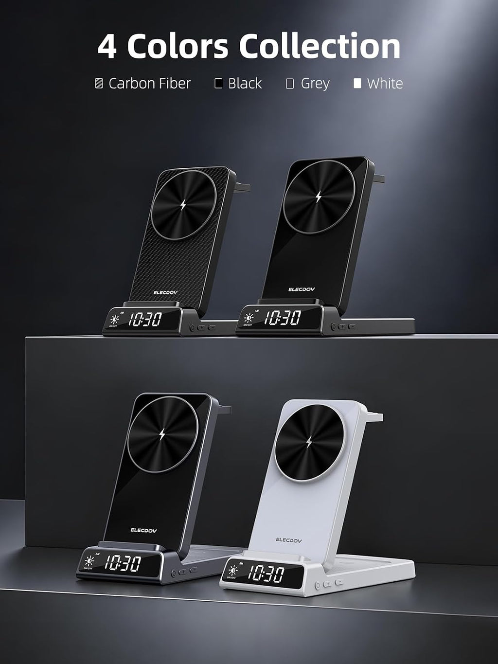 Magnetic Wireless Charger for Samsung, 3 in 1 Charging Station for Samsung Galaxy 