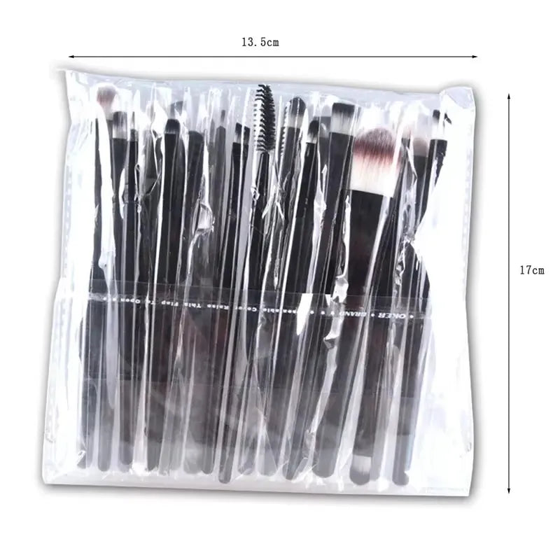 20Pcs Makeup Brush Set Beauty Makeup Concealer Brush Blush Loose Powder Brush Highlighter Foundation Eye Shadow Brush Tools