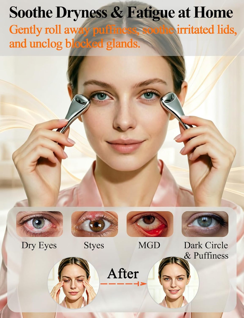 2-Pack Metal Eyelid Massager 
