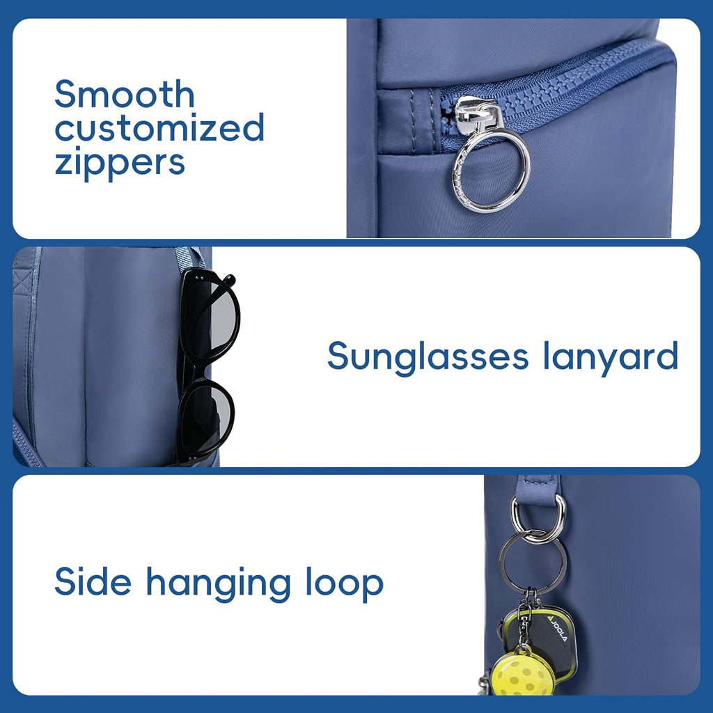 Premium Pickleball Tote Bag for Women with Fence Hook, Quilted Pickleball Bag Holds 3-4 Paddles 