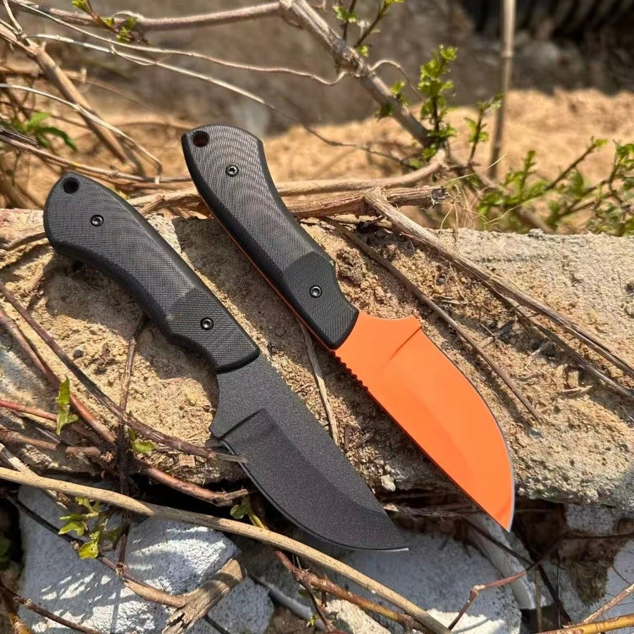 High-Hardness Fixed Blade Made of 8Cr13Mov Steel with G10 Handle Outdoor Camping Hiking and EDC Practical Cutting Knife for Men as a Gift.