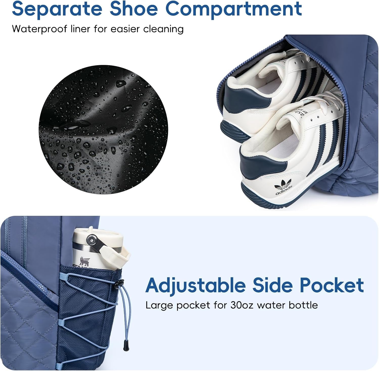Premium Pickleball Tote Bag for Women with Fence Hook, Quilted Pickleball Bag Holds 3-4 Paddles 