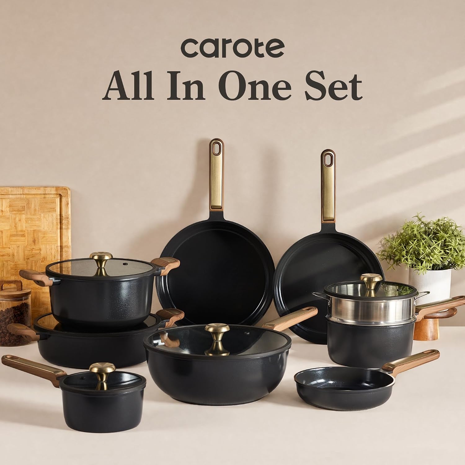 Premium Ceramic Cookware Set Nonstick, 31Pcs Pots and Pans Set Nonstick, Non-Toxic 