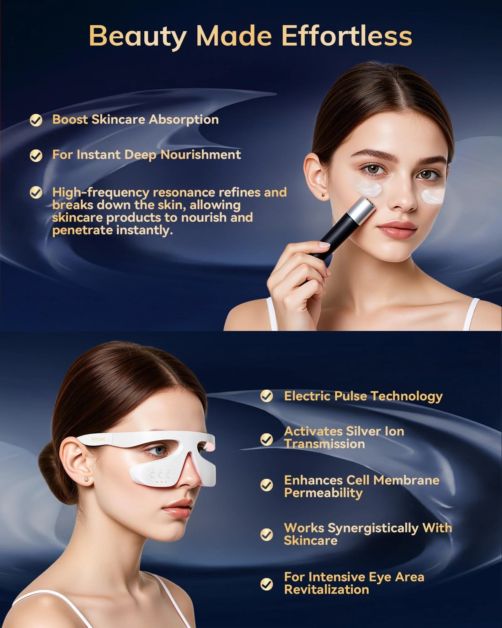 3D Eye Massager 630Nm Red Light Therapy Device for the Treatment of Eye Bags&Dark Circles&Puffiness Periorbital for Treating