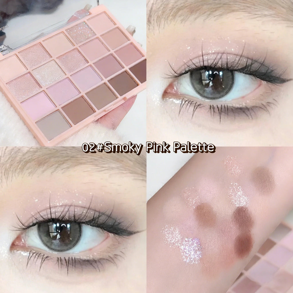 20-Color Multicolor Eyeshadow Palette Nude Earth Tones Tender and the Powder Is Not Flying Waterproof Long-Lasting Daily Makeup