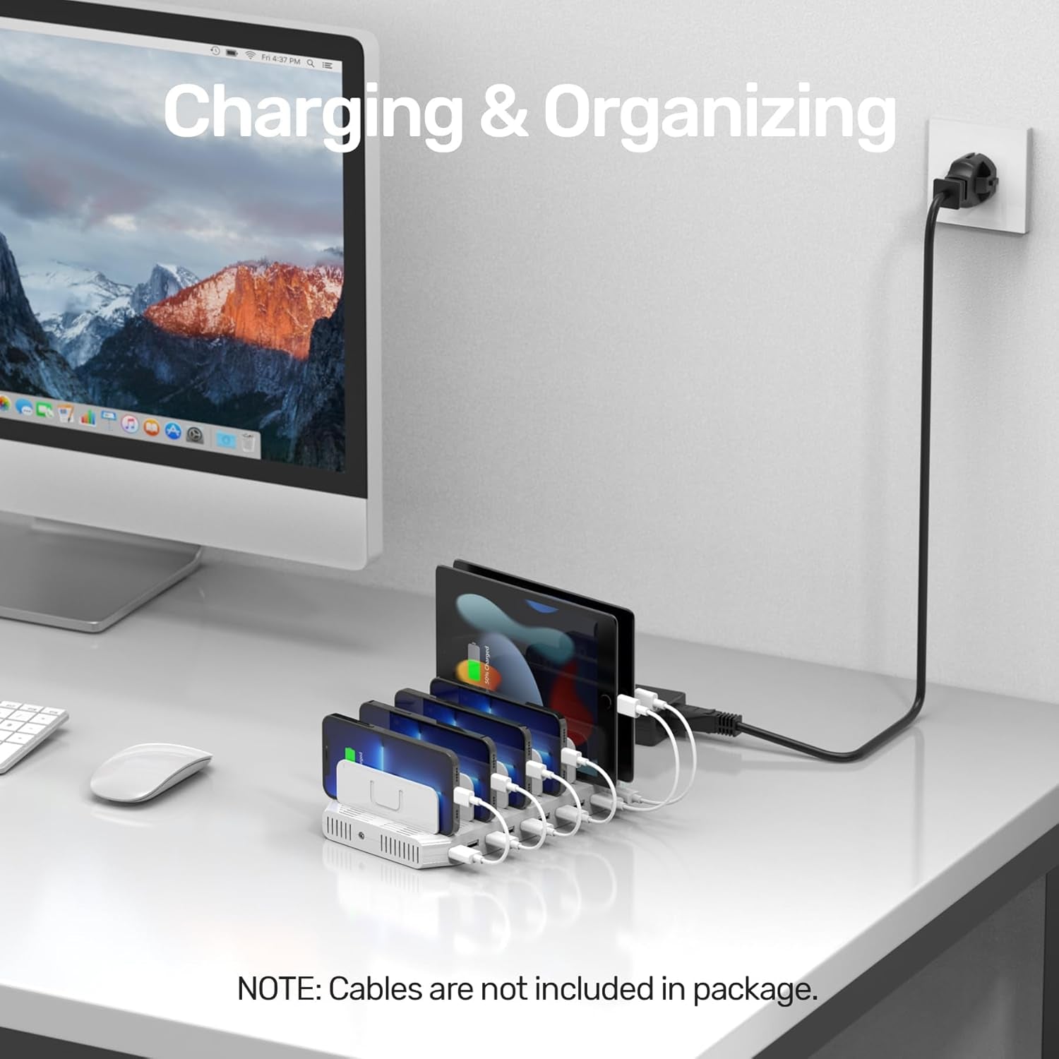 Multi Charging Station, 10-Port USB Charger for Multiple Device 