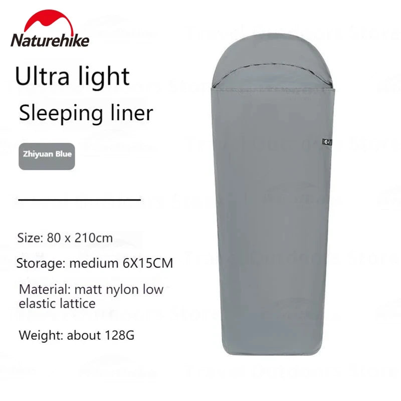 Naturehike Sleeping Bag Liner 128G Ultralight Single Stretch Envelope Soft Style for Tourism Camping Sleeping Bags Accessories
