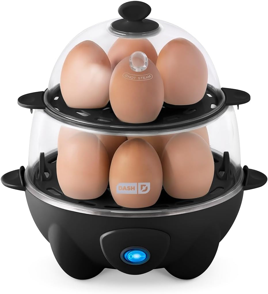 Deluxe Egg Cooker - Boiler, Poacher & Steamer - Includes Measuring & Recipe Guide