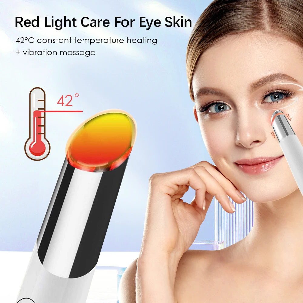 Electric Facial Massager Micro Vibration Eye Beauty Instrument for Relax Eye Dark Circles Eye Bags Puffiness Eye Massage