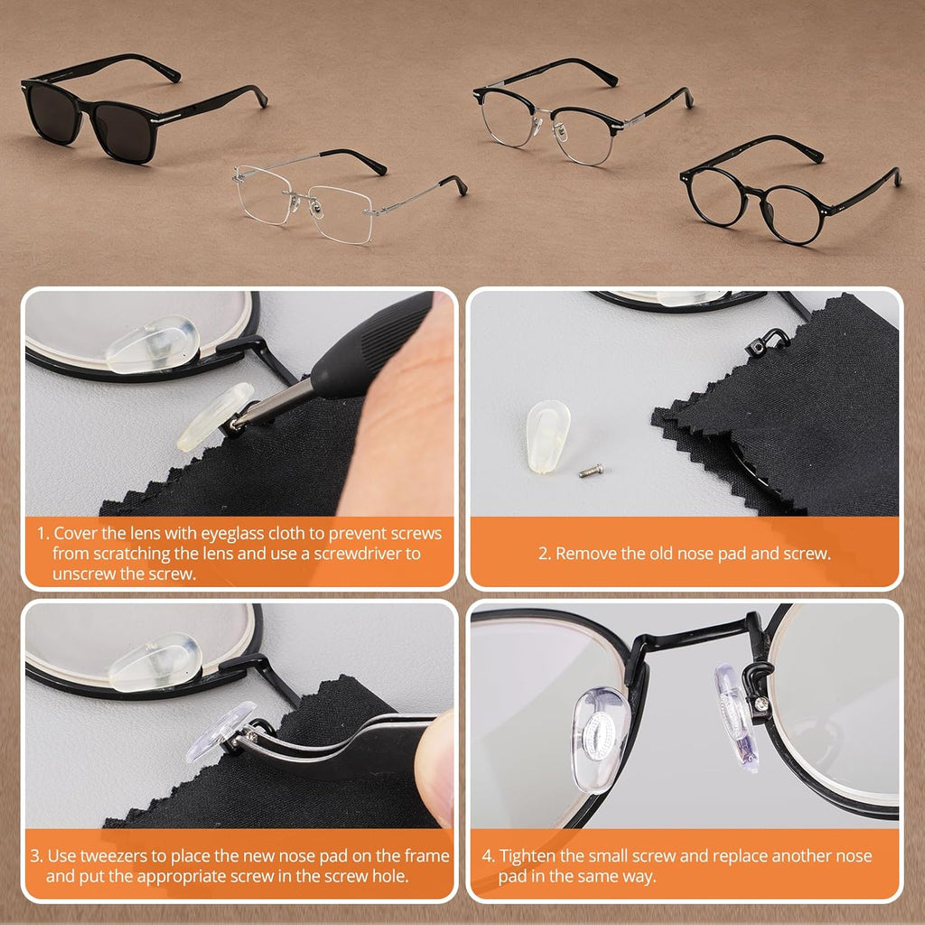 Eyeglass Repair Kit, Sunglasses/Glasses Repairing Tool Including Small Screws
