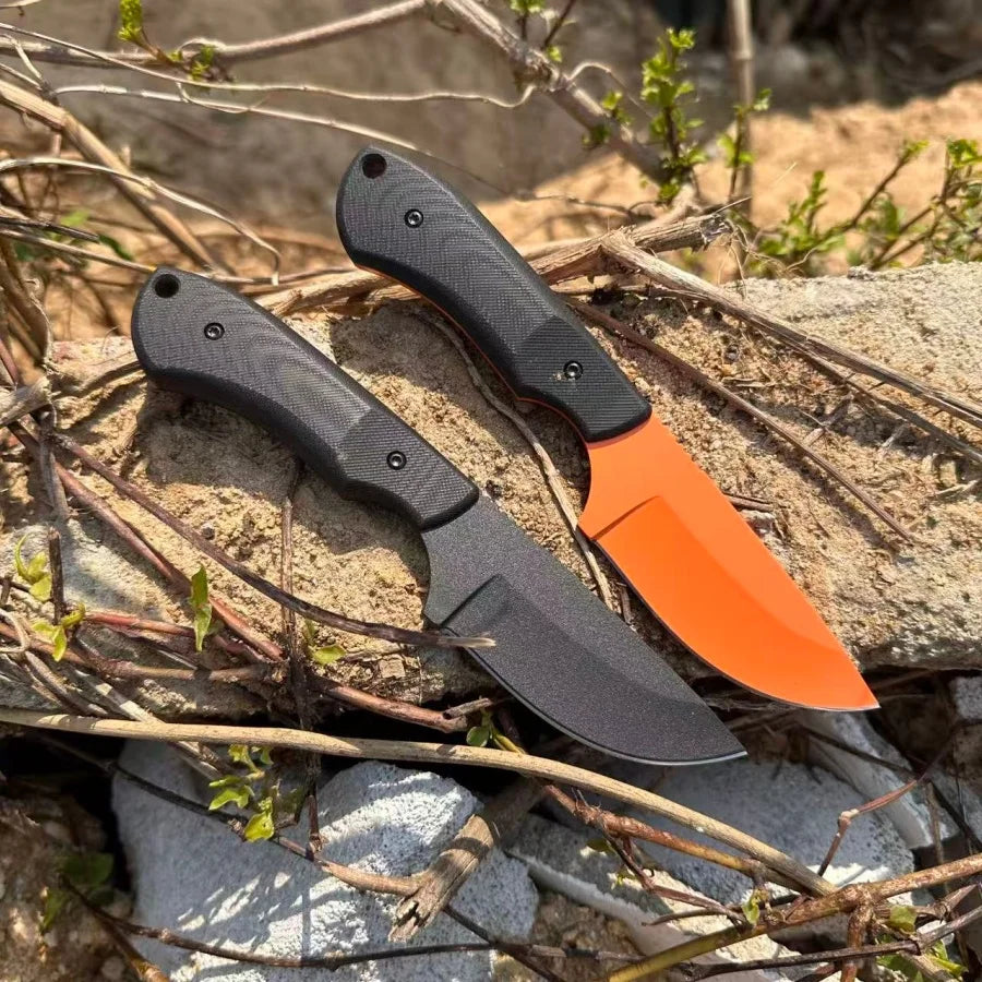 High-Hardness Fixed Blade Made of 8Cr13Mov Steel with G10 Handle Outdoor Camping Hiking and EDC Practical Cutting Knife for Men as a Gift.