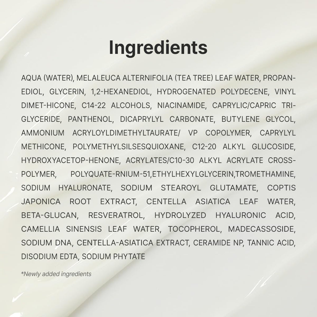 345 Relief Cream | PDRN & Hyaluronic Acid for Hydration, Blemish Care | Post-Acne Face Moisturizer with Centella & Niacinamide | Korean Vegan Skincare, 1.69 Fl Oz (Ver.2 - Pack of 1)