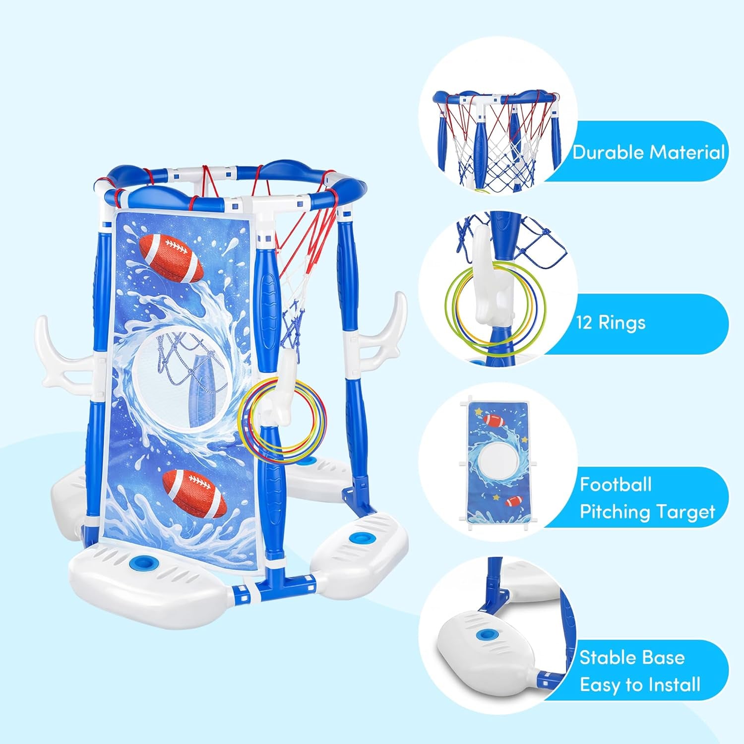Pool Basketball Hoop, 3-In-1 