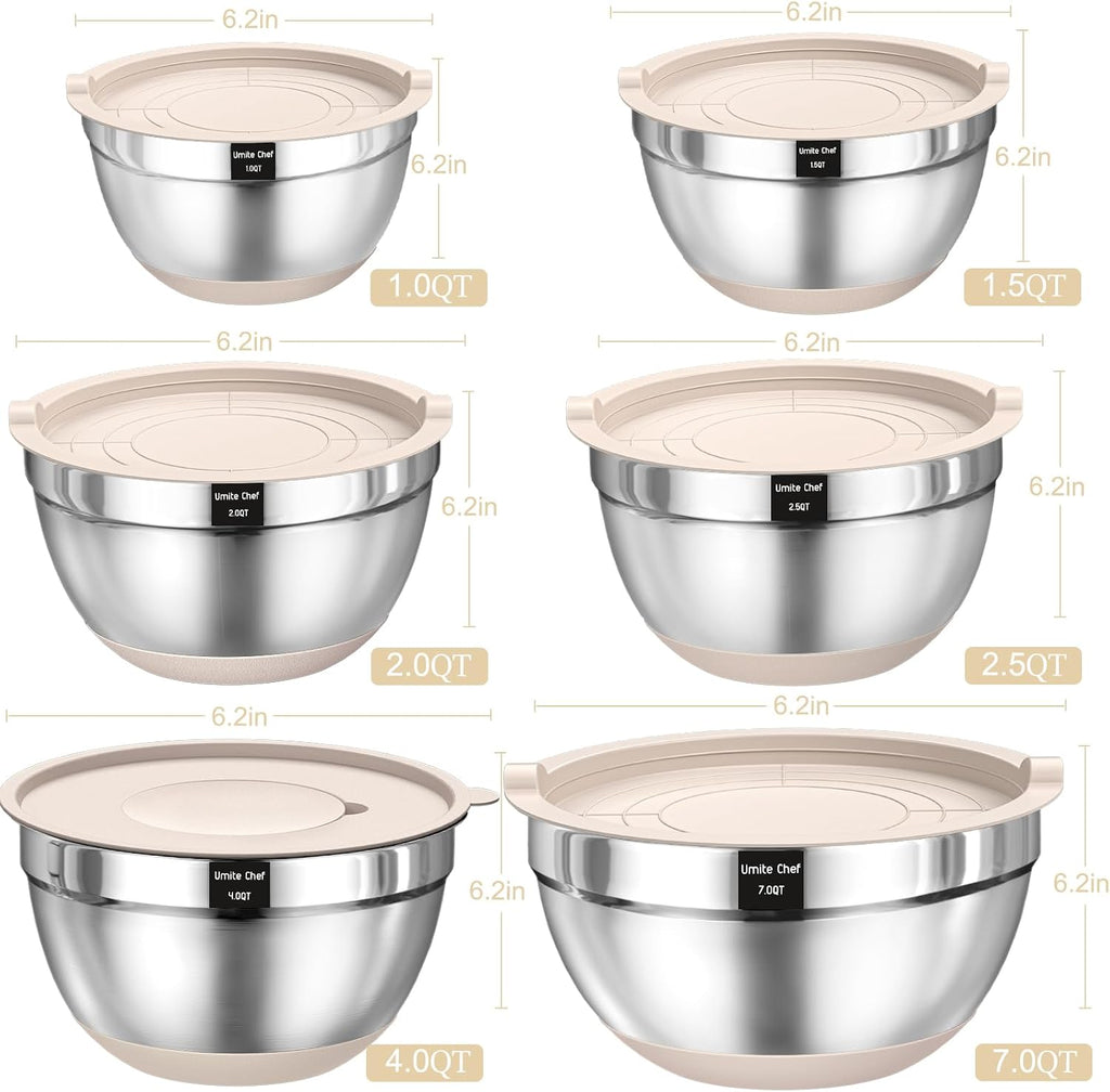 Mixing Bowls with Airtight Lids Set
