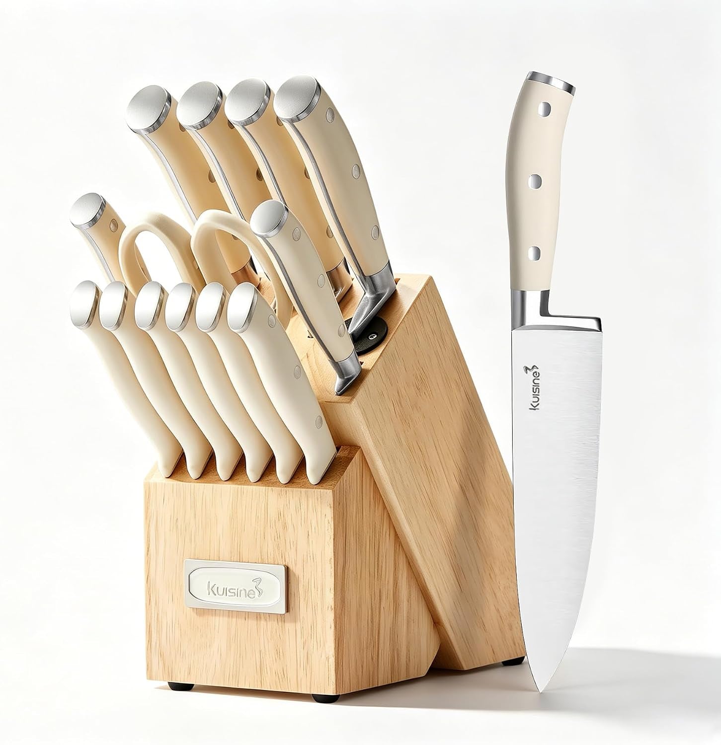 Knife Set with Block and Sharpener 