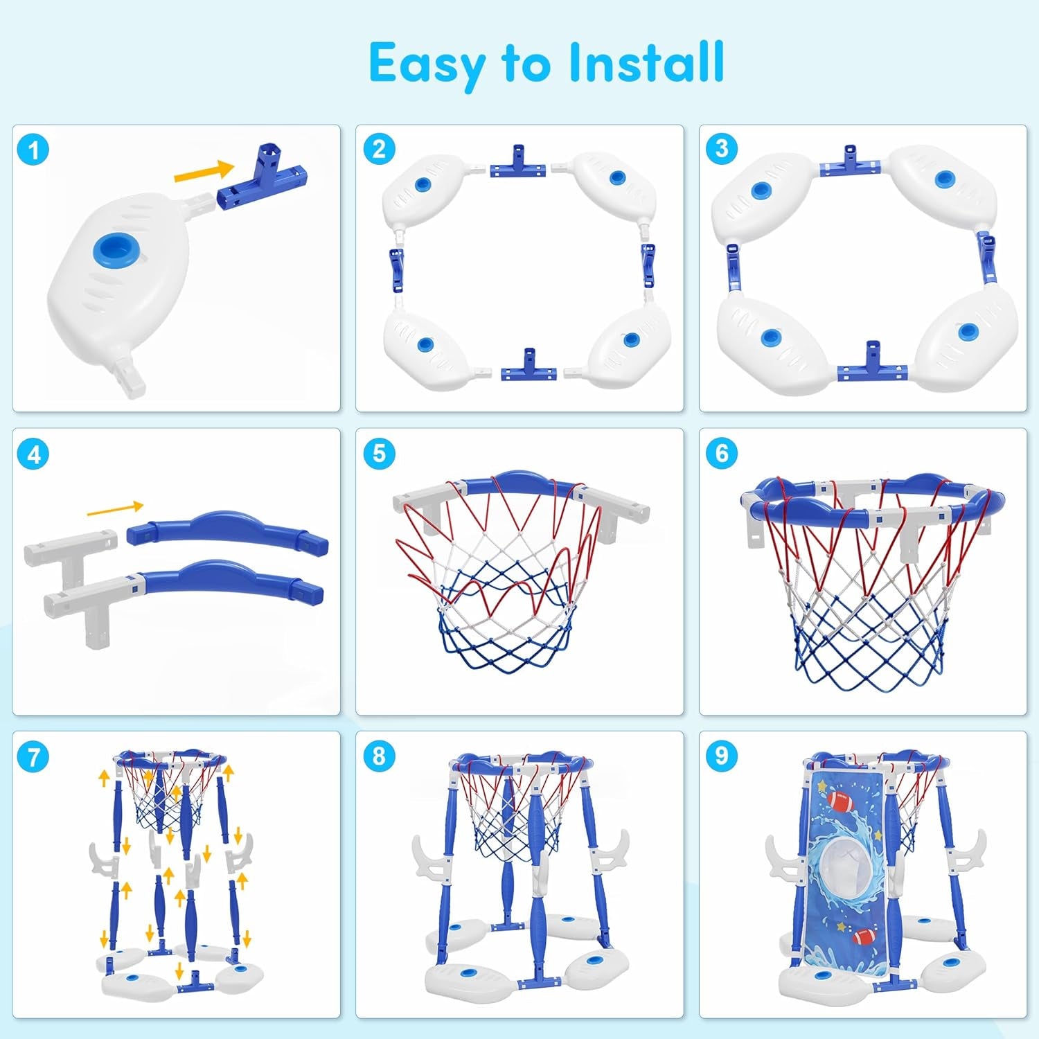 Pool Basketball Hoop, 3-In-1 