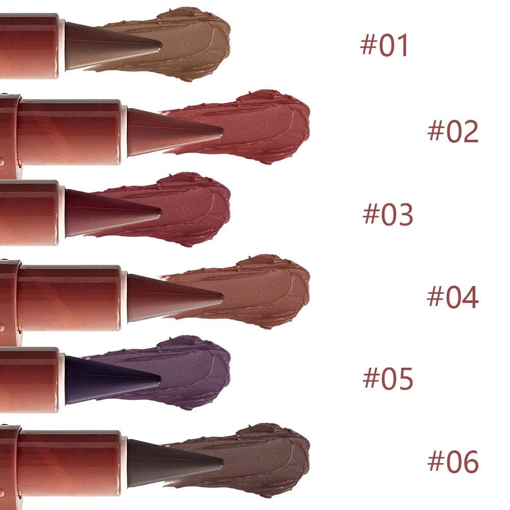 Lipstick Pen Twist up Lip Liner Multipurpose Powder Blusher Velvet Matte Waterproof Lip Contour Non Stick Cup Lip Rouge Makeup