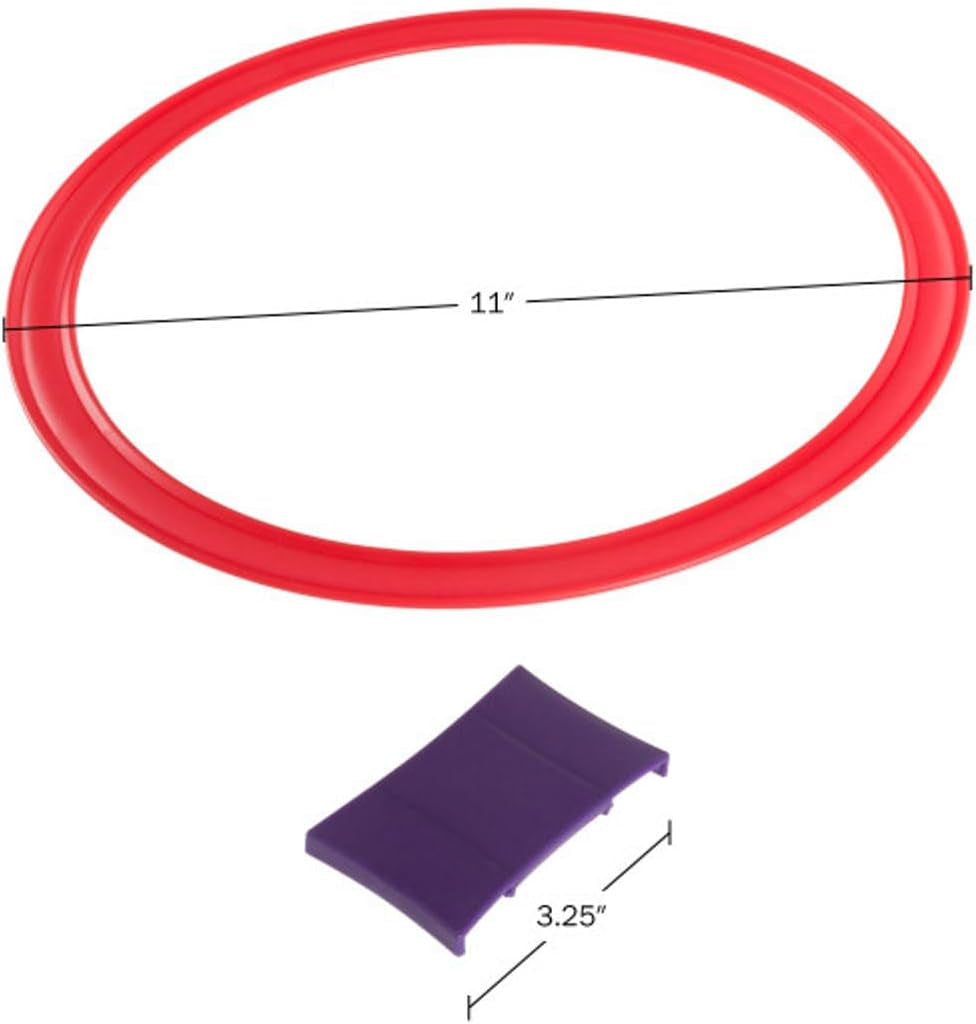 Hopscotch Rings Game - Ten 11-Inch Plastic Rings and 15 Connectors for Indoor and Outdoor Use 