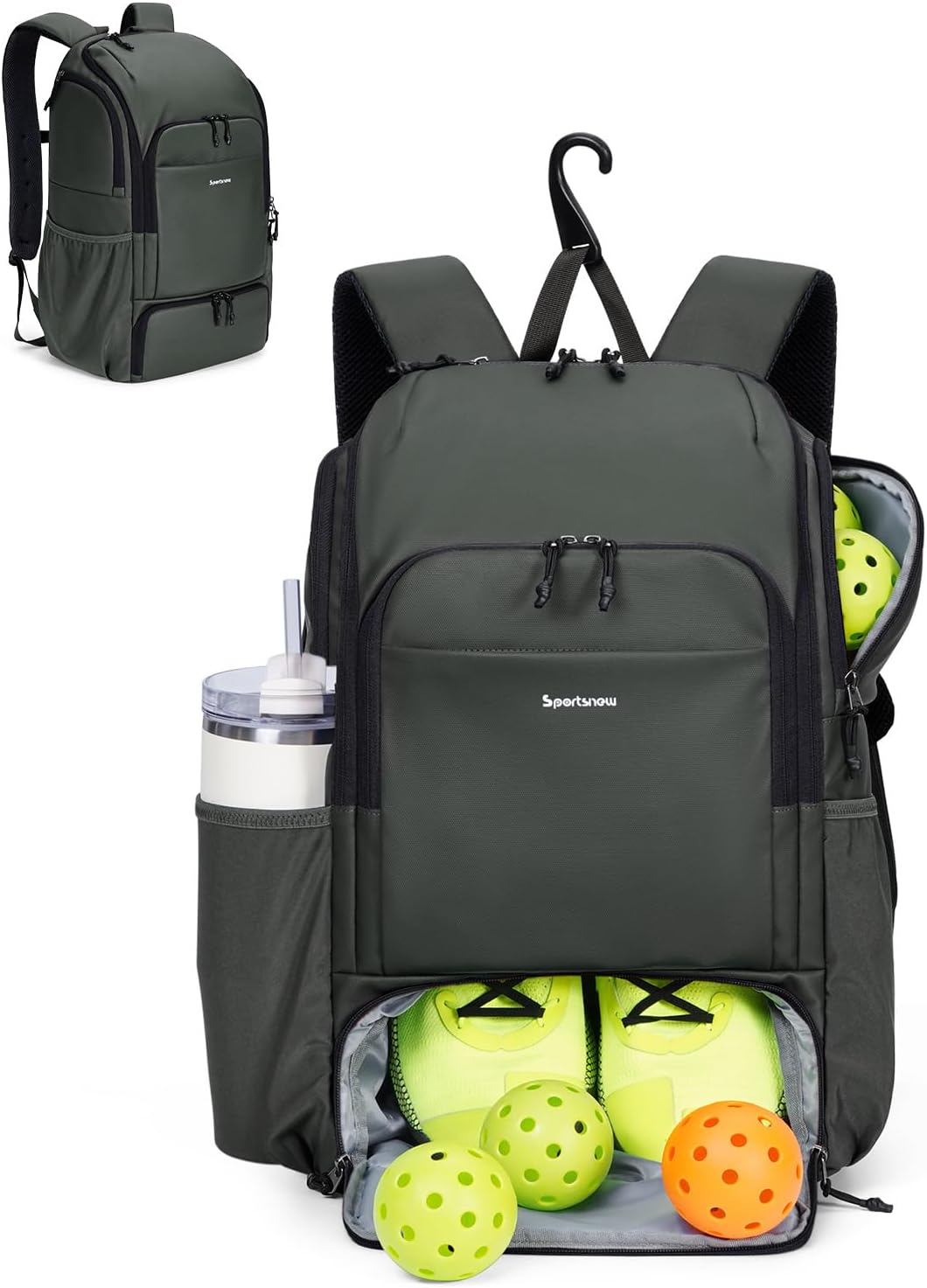 Premium Pickleball Bag Large Sports Pickleball Backpack with Shoe Compartment 