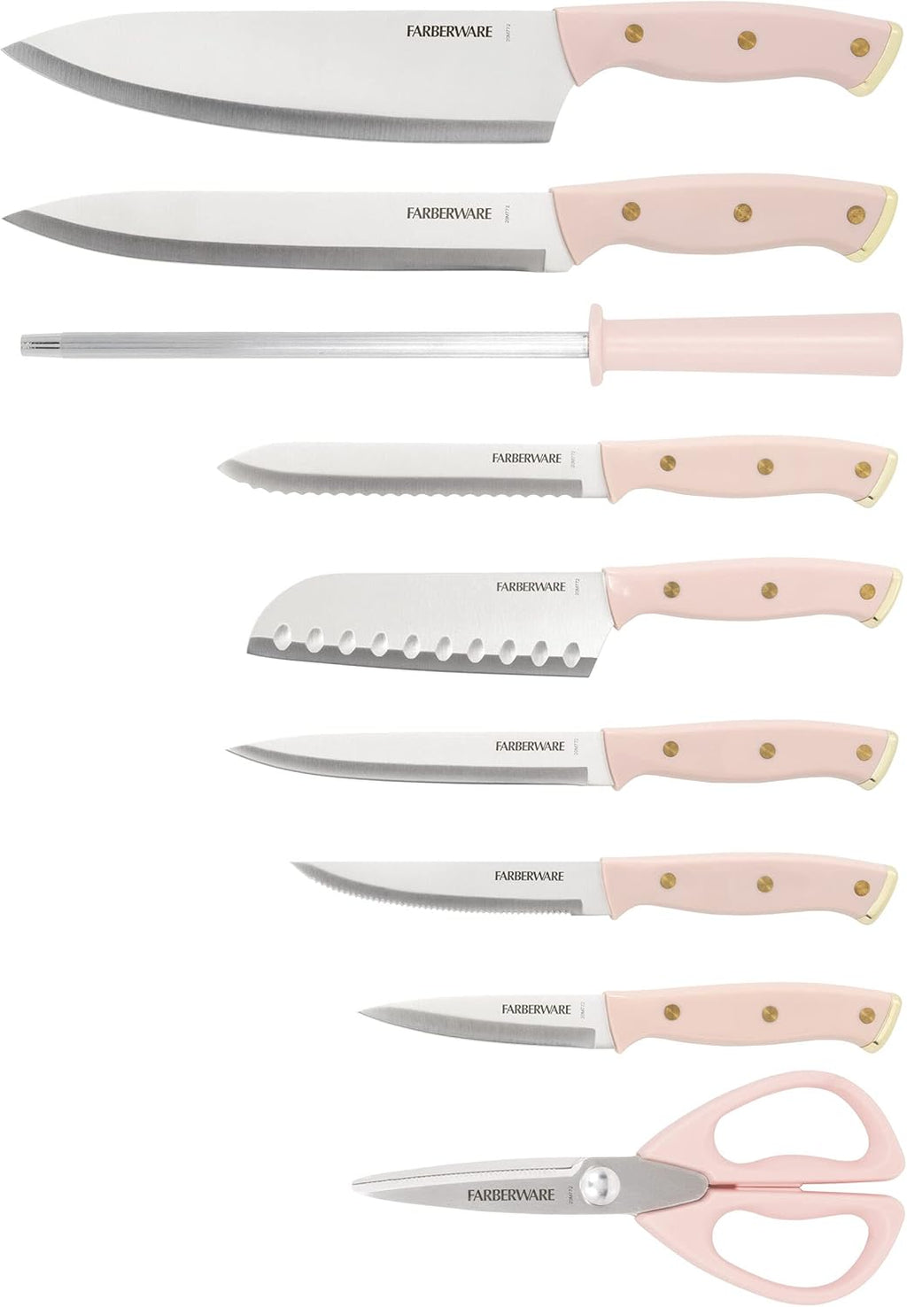 15-Piece Knife Block Set with Black Soft-Grip Handles and Graphite Block 