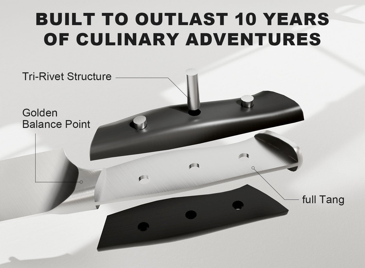 Premium Knife Set with Block - Kitchen Knife Set German High