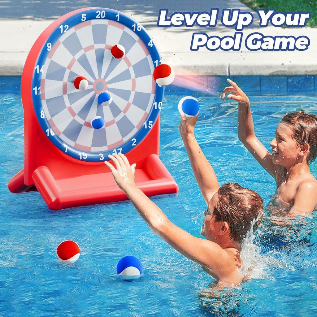 Kids Fun Pool Toys, Inflatable Dart Board Toss Water Game
