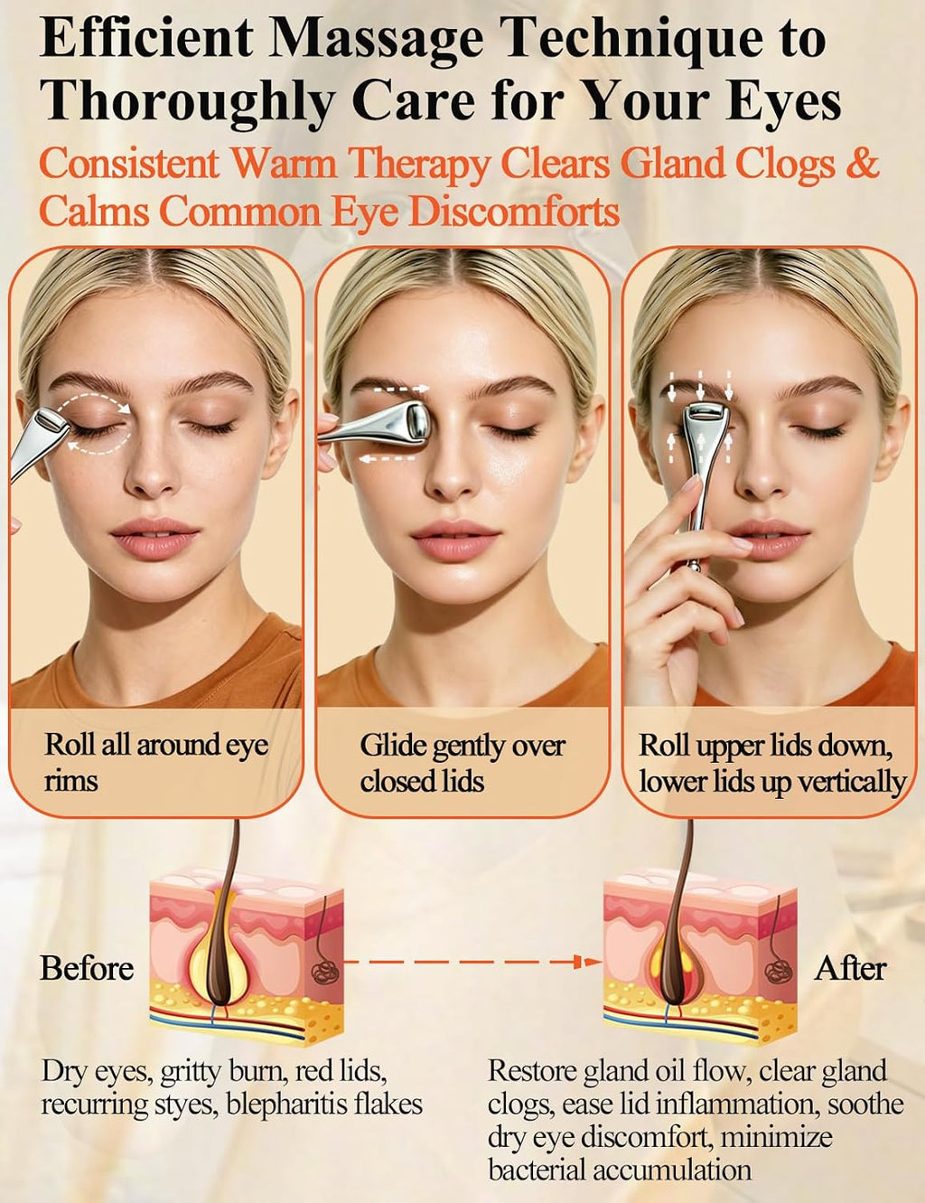 2-Pack Metal Eyelid Massager 