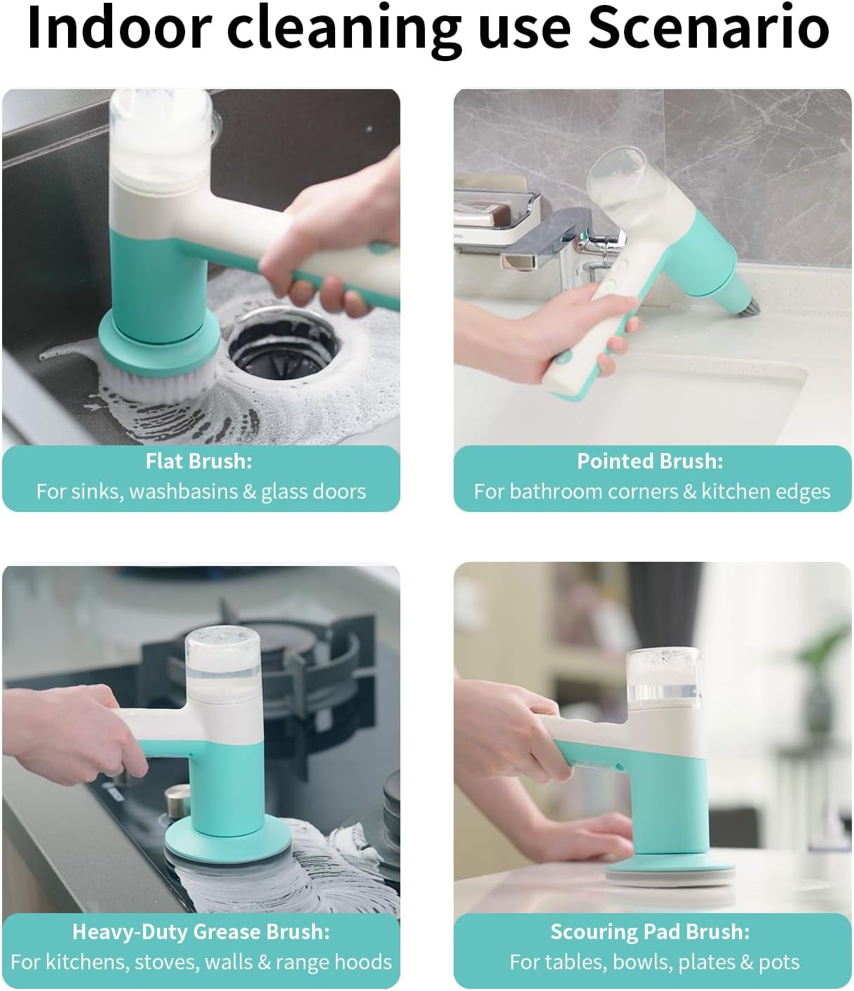 Dual-Rotation Electric Spin Scrubber