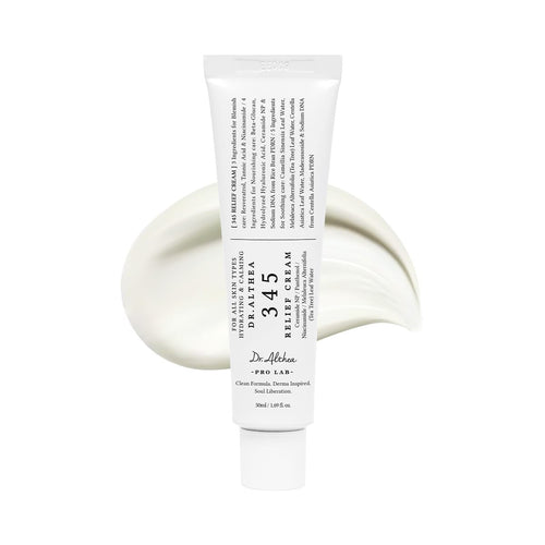 345 Relief Cream | PDRN & Hyaluronic Acid for Hydration, Blemish Care | Post-Acne Face Moisturizer with Centella & Niacinamide | Korean Vegan Skincare, 1.69 Fl Oz (Ver.2 - Pack of 1)