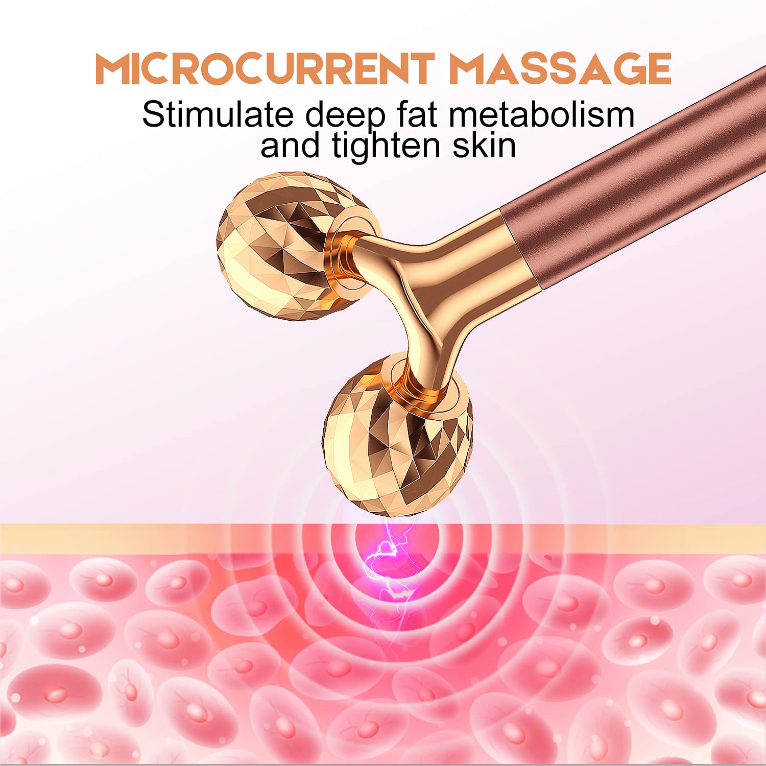 Premium 2-IN-1  24K Golden Pulse Facial Face Massager