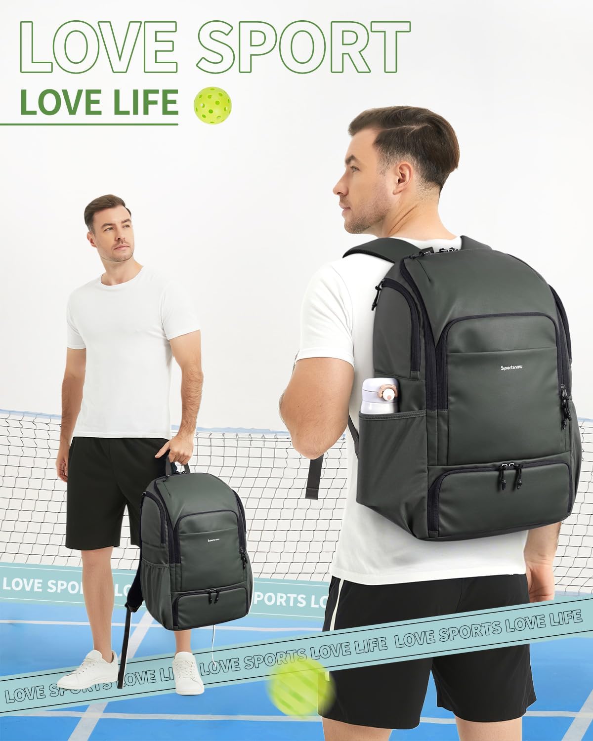Premium Pickleball Bag Large Sports Pickleball Backpack with Shoe Compartment 