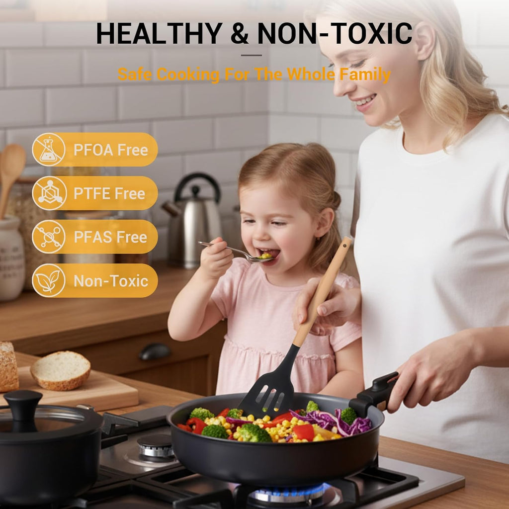 Premium Quality 18-Piece Ceramic Pots and Pans Set Non Stick