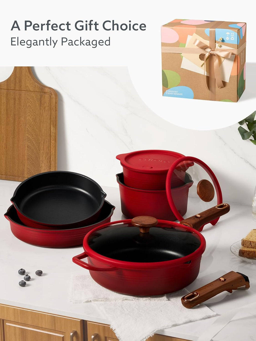 20Pcs Titanium Cookware Set, Pots and Pans Set Non Stick