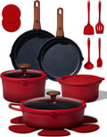 20Pcs Titanium Cookware Set, Pots and Pans Set Non Stick