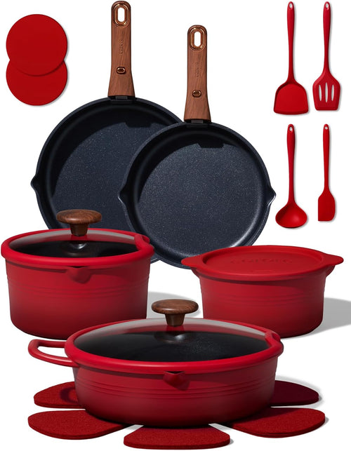 20Pcs Titanium Cookware Set, Pots and Pans Set Non Stick