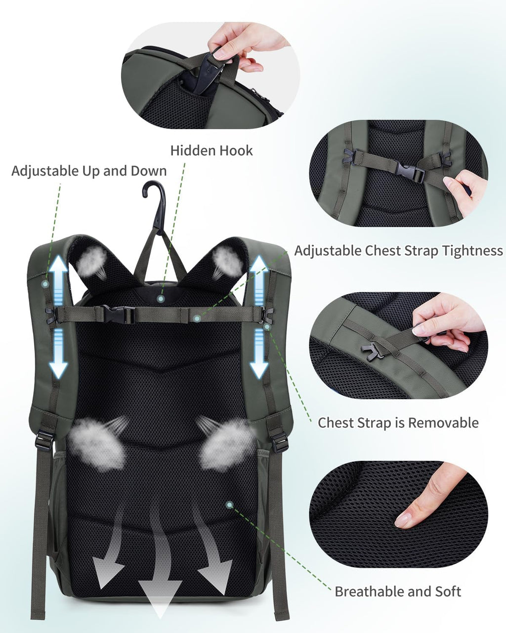 Premium Pickleball Bag Large Sports Pickleball Backpack with Shoe Compartment 